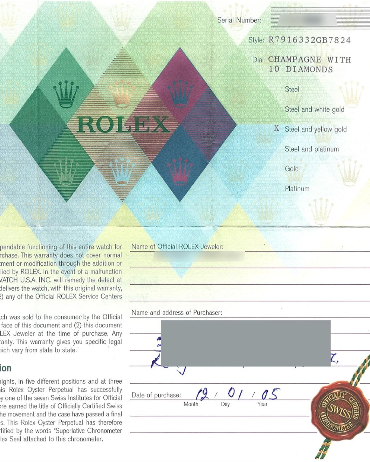 Rolex 79163