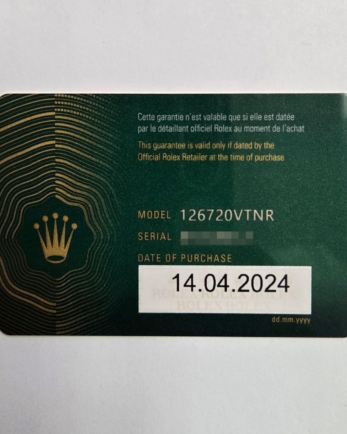 Rolex 126720VTNR