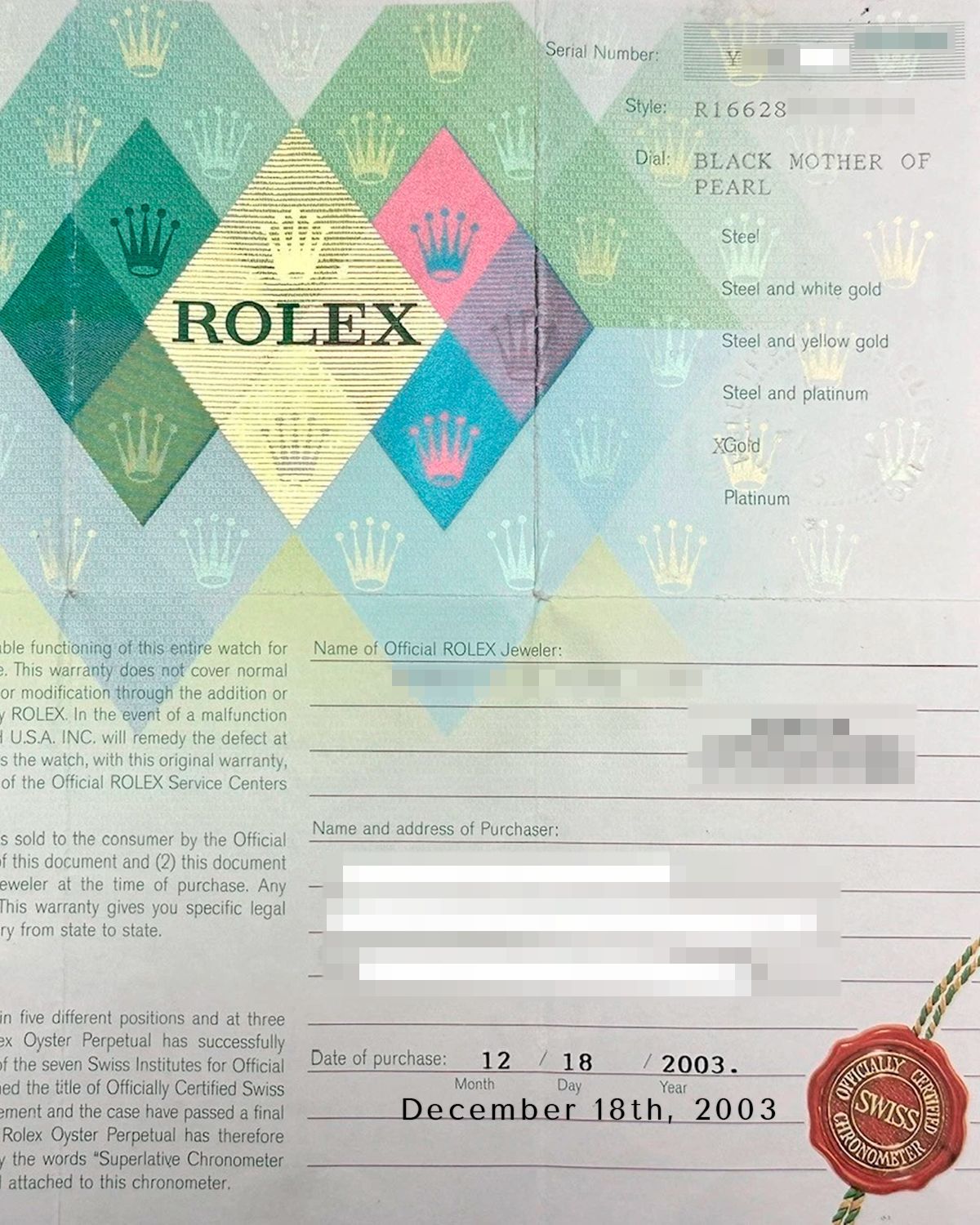 Rolex 16628