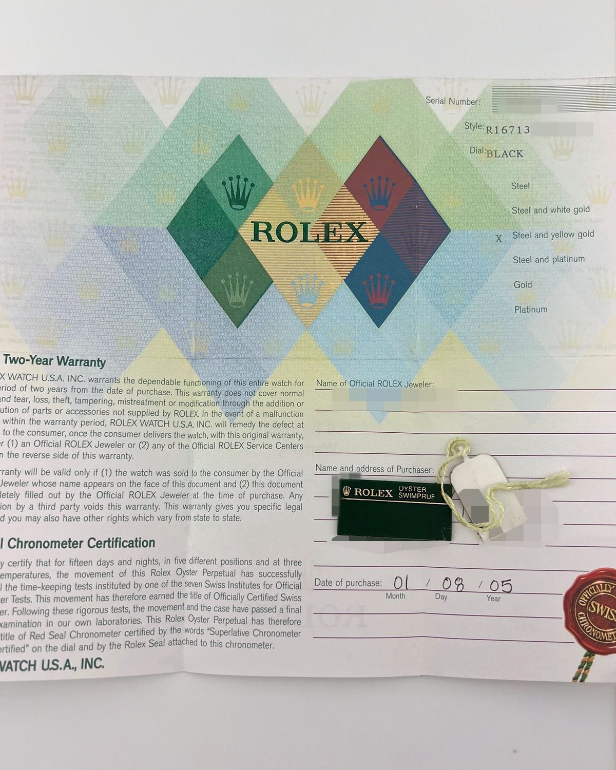 Rolex 16713